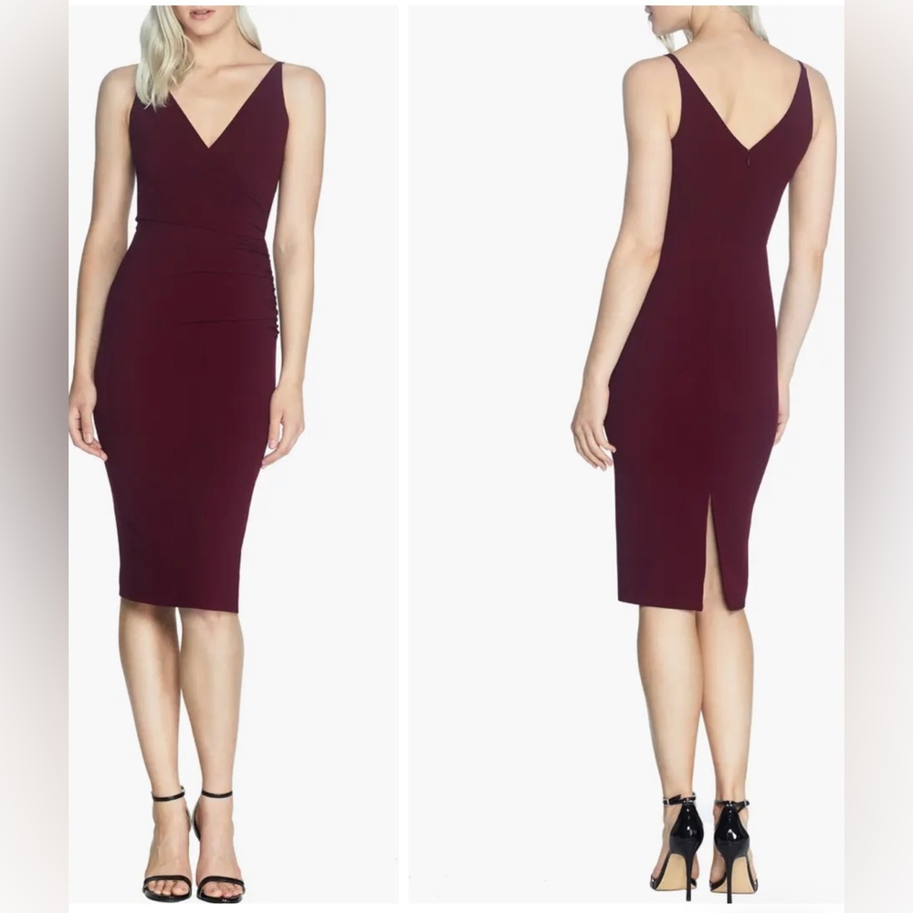 Burgundy Cocktail Dress by Dress The Population